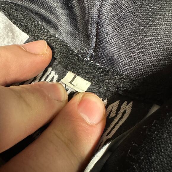 Skull Print Hoodie Black & White All-Over Design - All Over Print Hoodie Size L - Picture 9 of 13